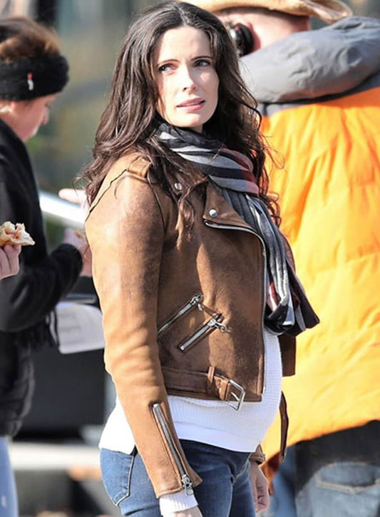Harpoon Lois Lane Inspired Brown Leather Jacket - Superman & Lois Style