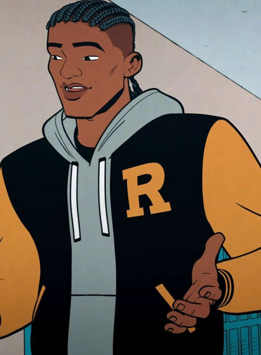 Harpoon Tombstone Inspired Black and Yellow Varsity Jacket - Your Friendly Neighborhood Spider-Man Style