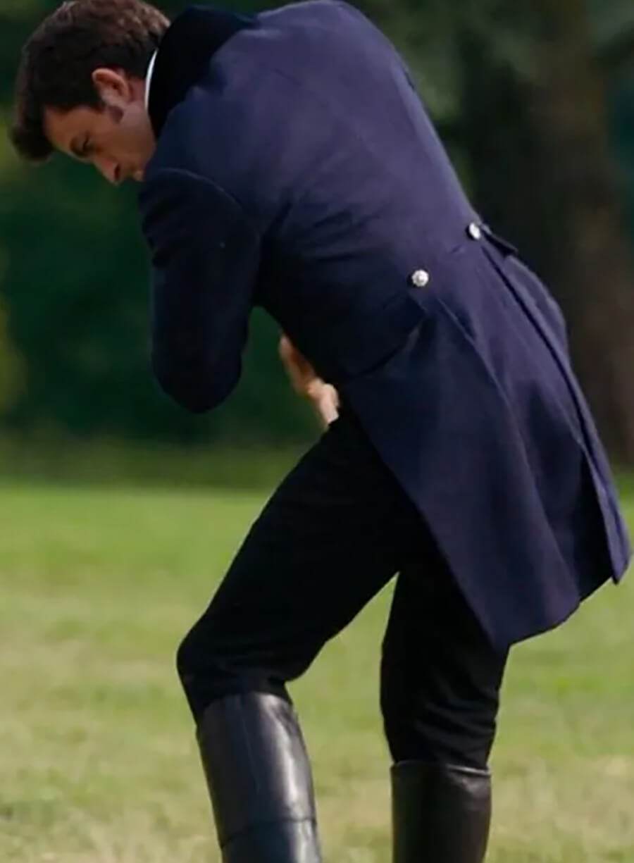 Harpoon Lord Anthony Bridgerton Inspired Blue Coat - Bridgerton S03 Style