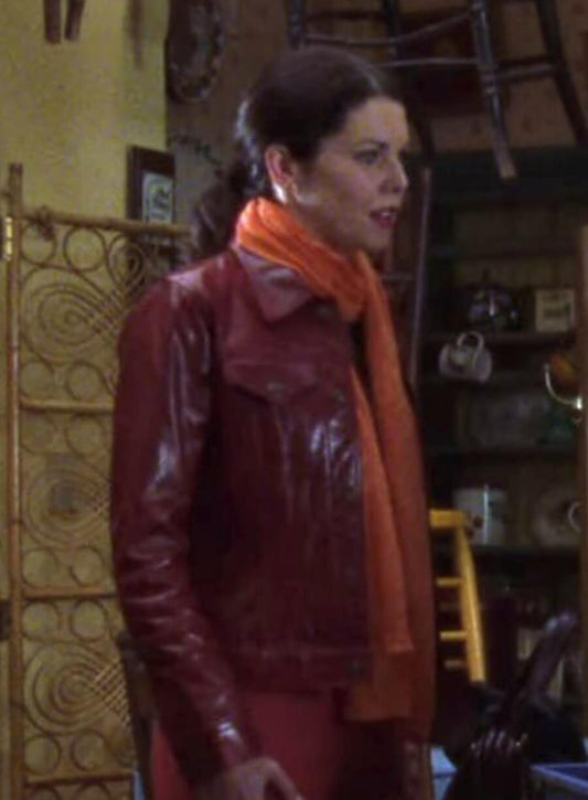 Harpoon Lorelai Gilmore Inspired Maroon Leather Jacket - Gilmore Girls Style