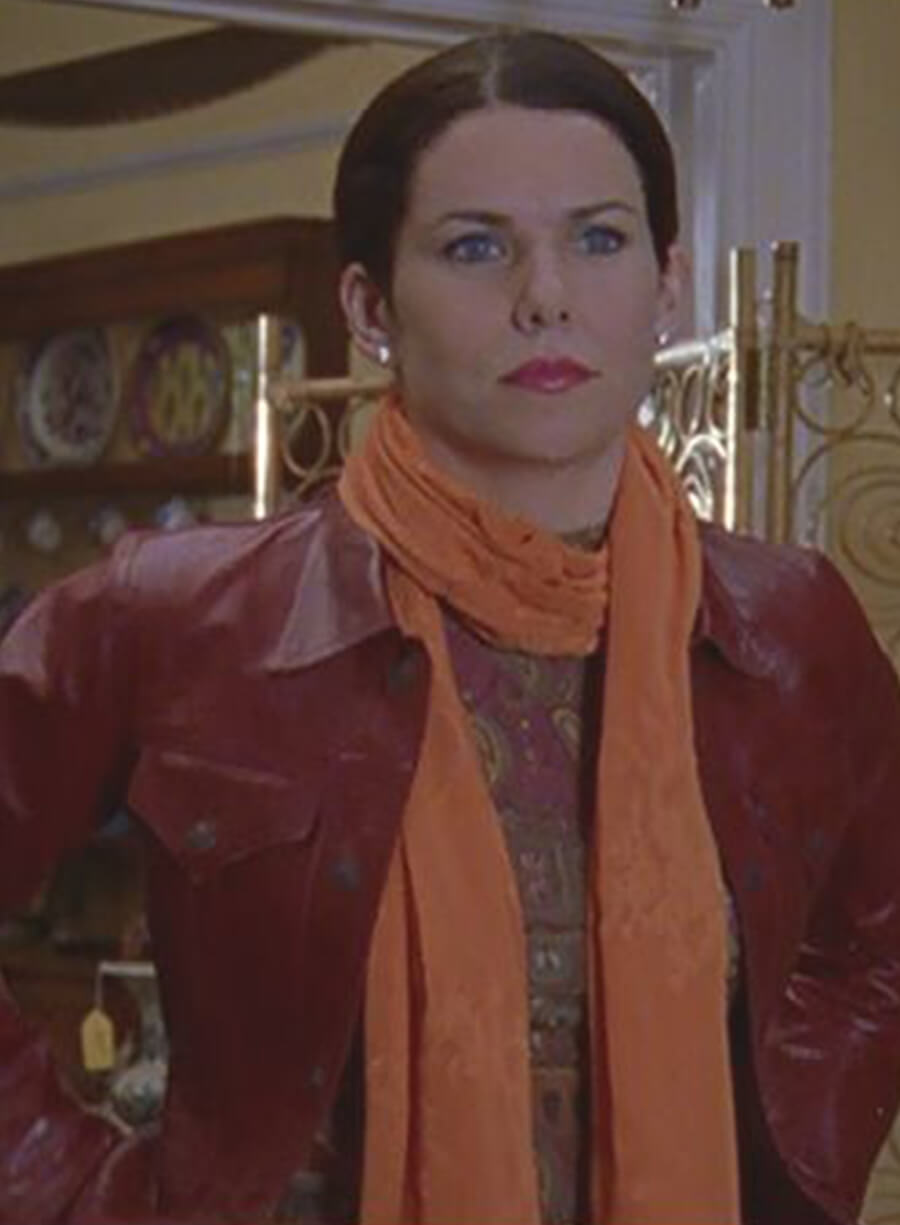Harpoon Lorelai Gilmore Inspired Maroon Leather Jacket - Gilmore Girls Style