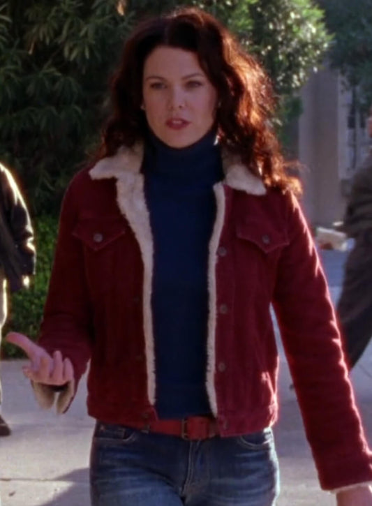 Harpoon Lorelai Gilmore Inspired Red Leather Jacket - Gilmore Girls Style