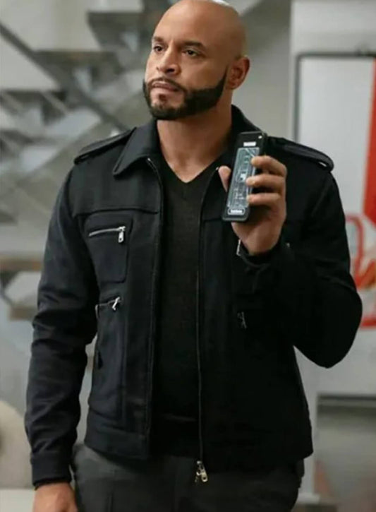 Harpoon Lorenzo Tejada Inspired Black Leather Jacket - Power Book II: Ghost Style