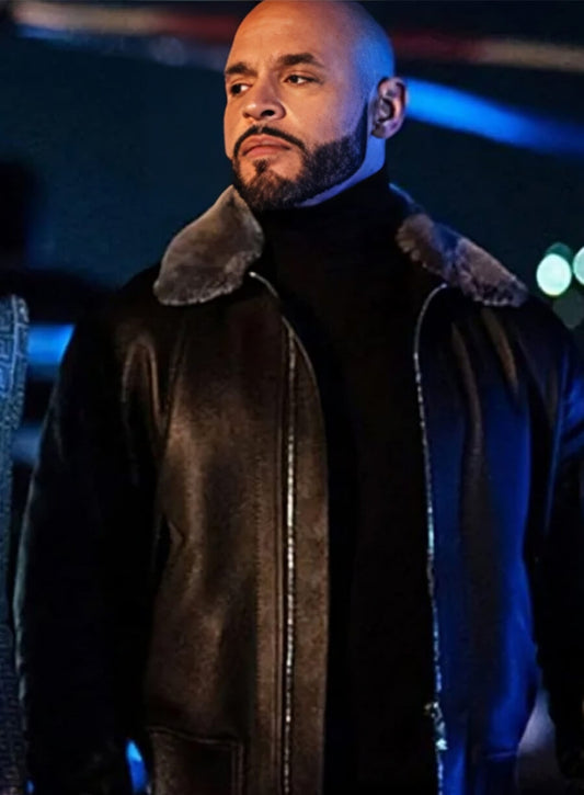 Harpoon Lorenzo Tejada Inspired Black Leather Jacket - Power Book II: Ghost Style