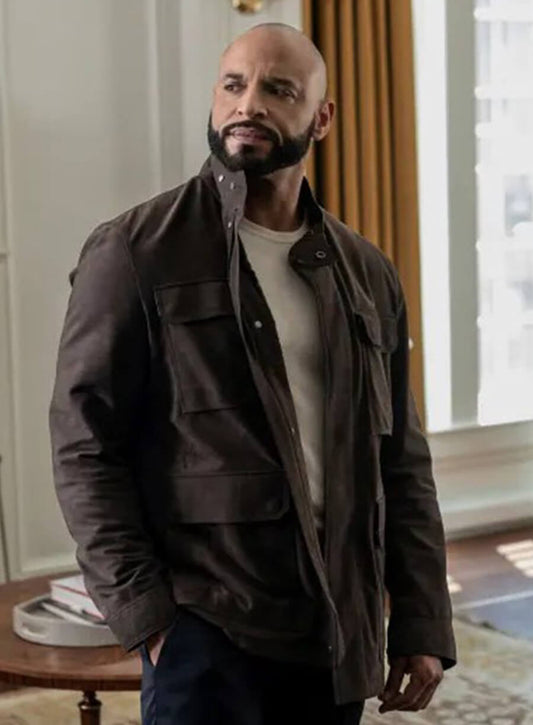 Harpoon Lorenzo Tejada Inspired Brown Leather Jacket - Power Book II: Ghost Style