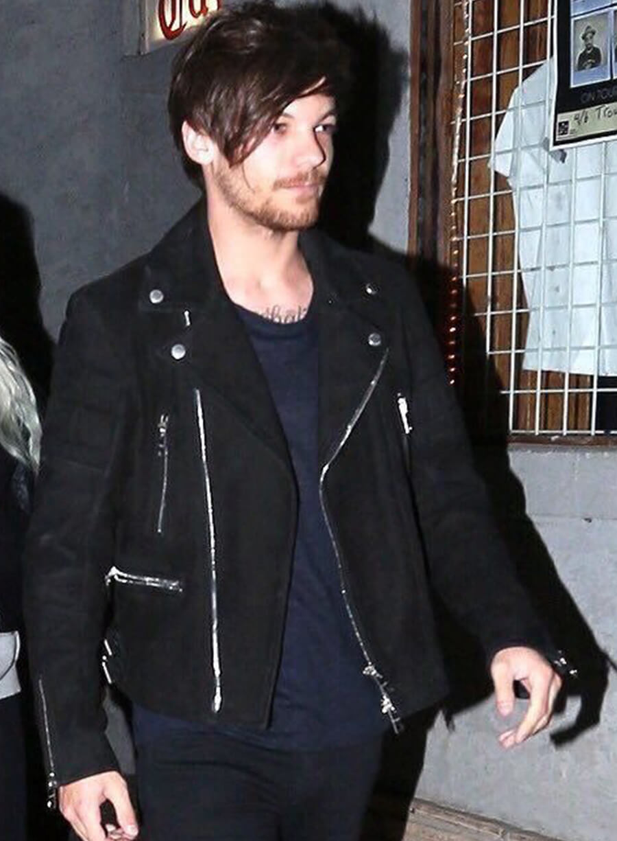 Harpoon Louis Tomlinson Suede Inspired Multicolor Biker Jacket