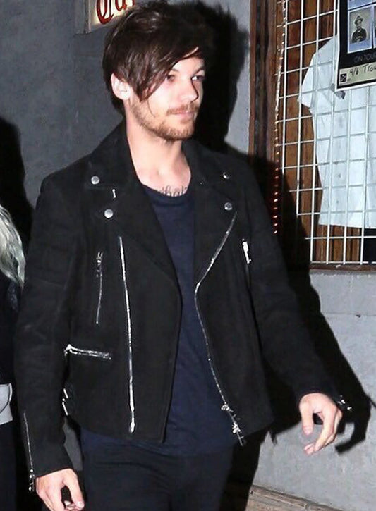 Harpoon Louis Tomlinson Suede Inspired Multicolor Biker Jacket