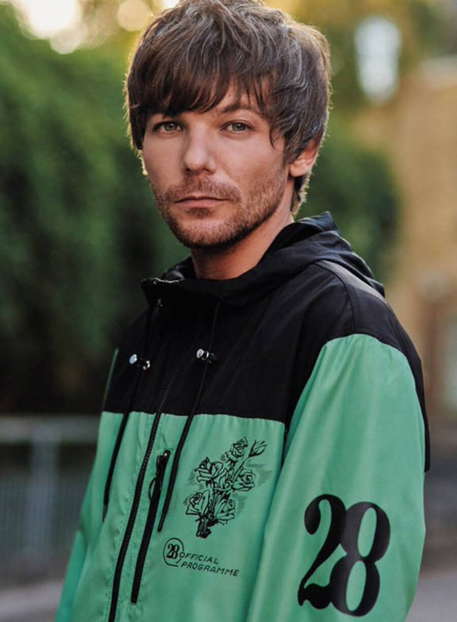 Harpoon Louis Tomlinson Windbreaker Inspired Green Hooded Jacket