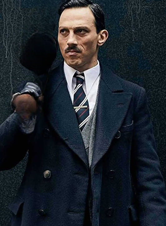 Harpoon Luca Matteo Zizzari Inspired Black Coat - Peaky Blinders Style