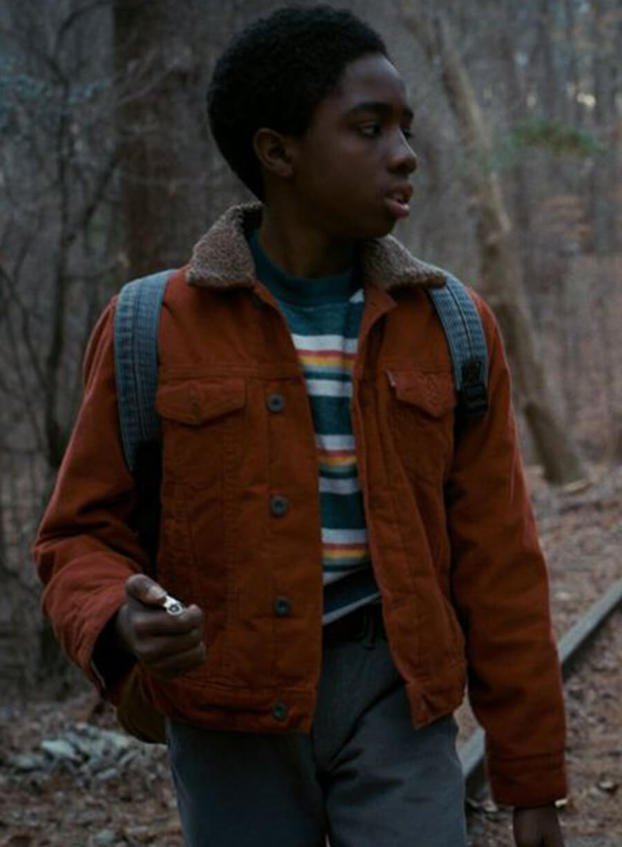 Harpoon Lucas Sinclair Inspired Brown Leather Jacket - Stranger Things Style