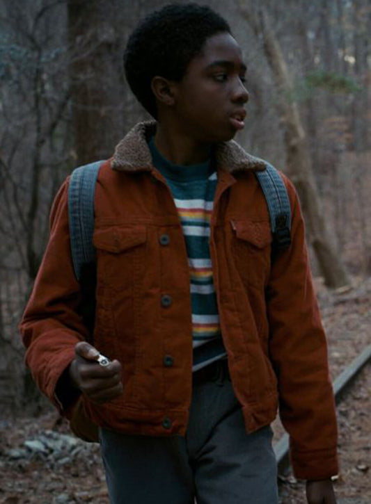 Harpoon Lucas Sinclair Inspired Brown Leather Jacket - Stranger Things Style