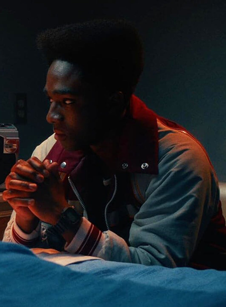 Harpoon Lucas Sinclair Inspired Red & White Bomber Jacket - Stranger Things Style