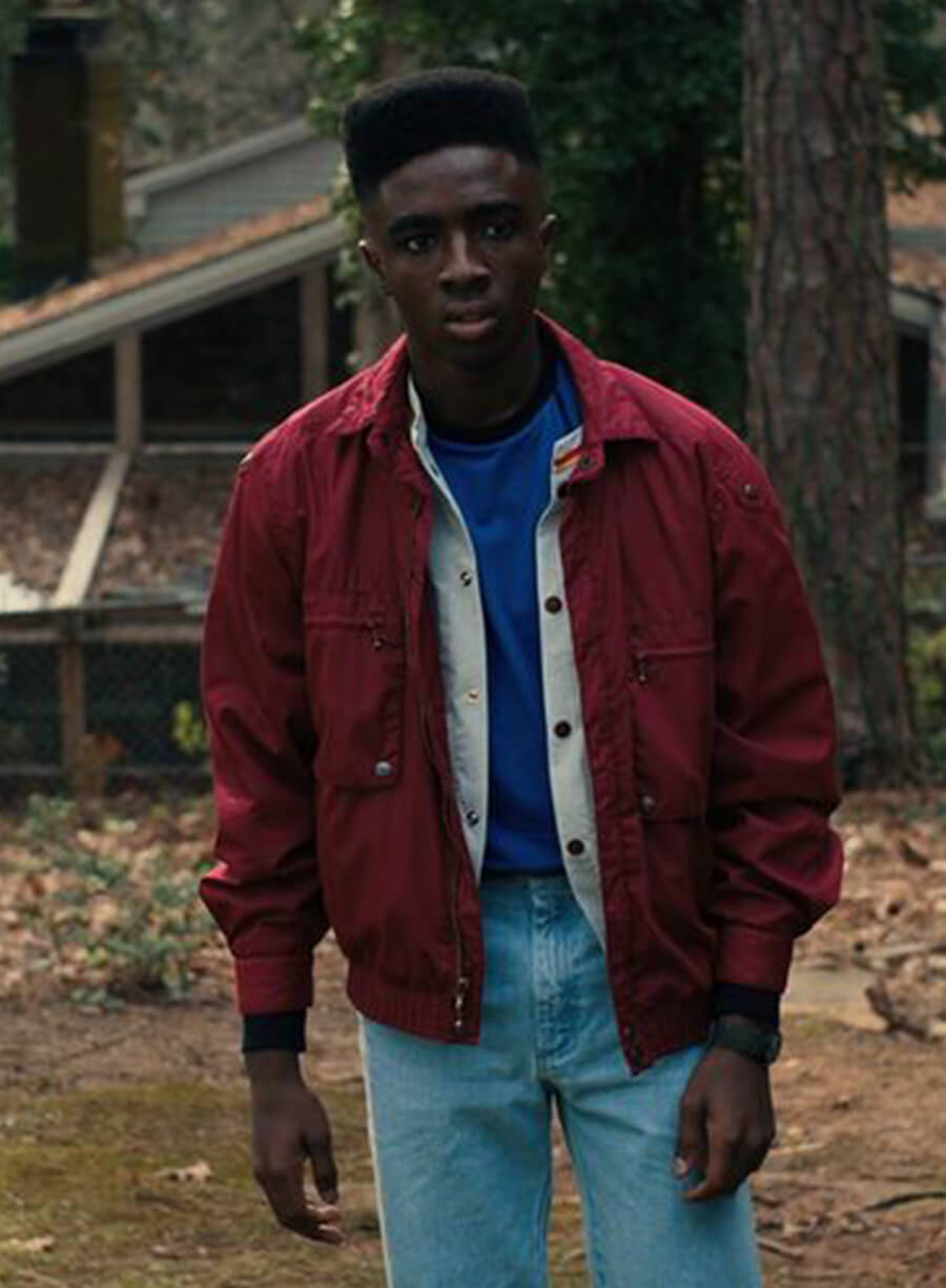 Harpoon Lucas Sinclair Inspired Maroon Cotton Jacket - Stranger Things Style