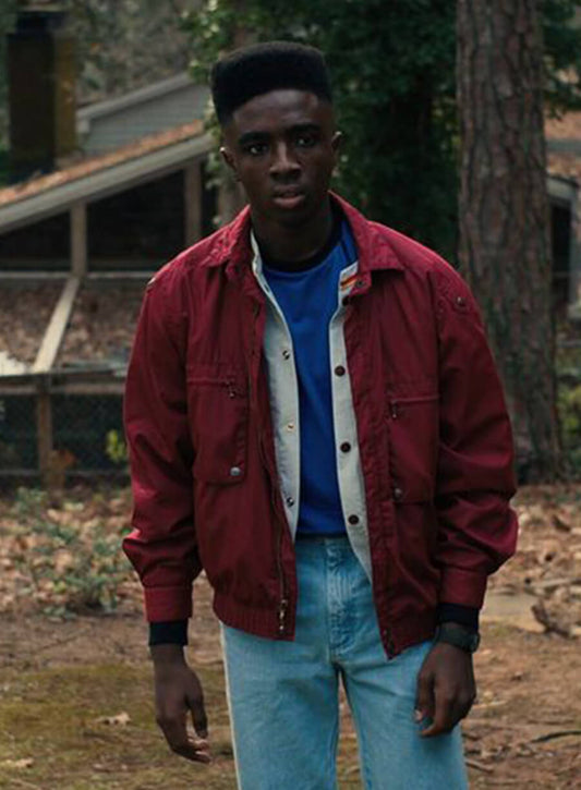 Harpoon Lucas Sinclair Inspired Maroon Cotton Jacket - Stranger Things Style