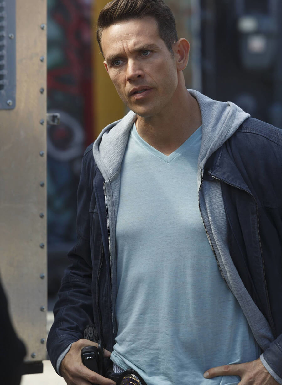 Harpoon Dan Inspired Blue Cotton Jacket - Lucifer S02 Style