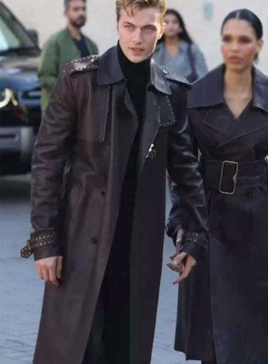 Harpoon Lucky Smith Inspired Brown Real Leather Coat - Lucky Blue Smith Style