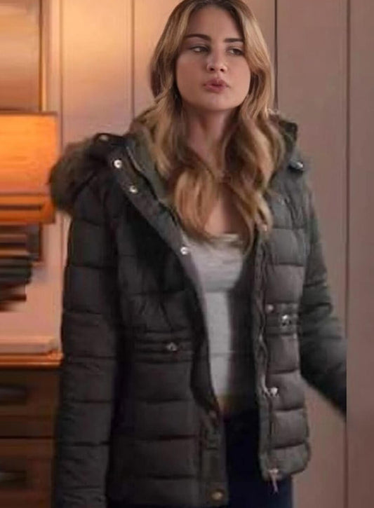 Harpoon Lucy Albright Inspired Grey Hooded Jacket - Tell Me Lies Style