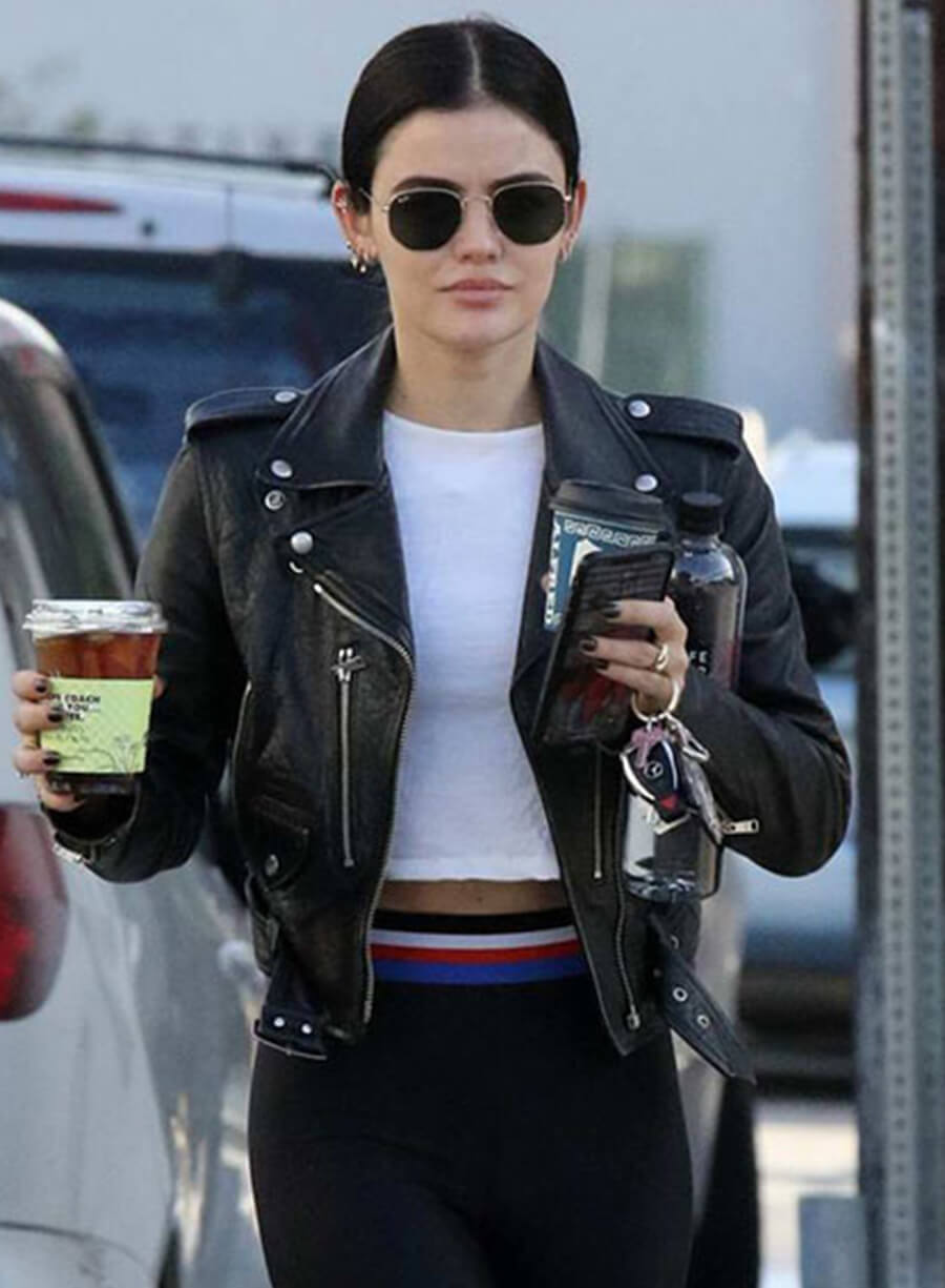 Harpoon Lucy Hale Inspired Black Leather Jacket