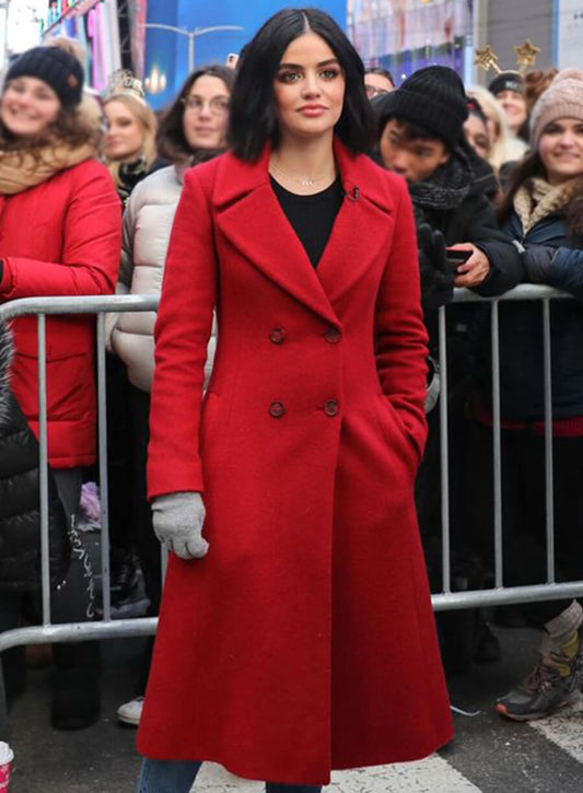Harpoon Lucy Hale Christmas Inspired Red Coat