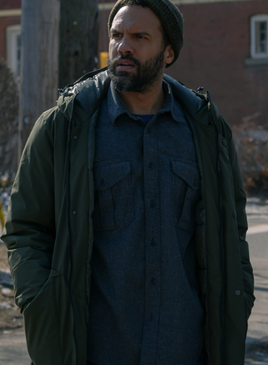 Harpoon Luke Bankole Inspired Green Cotton Fabric Hooded Jacket - The Handmaid's Tale Style