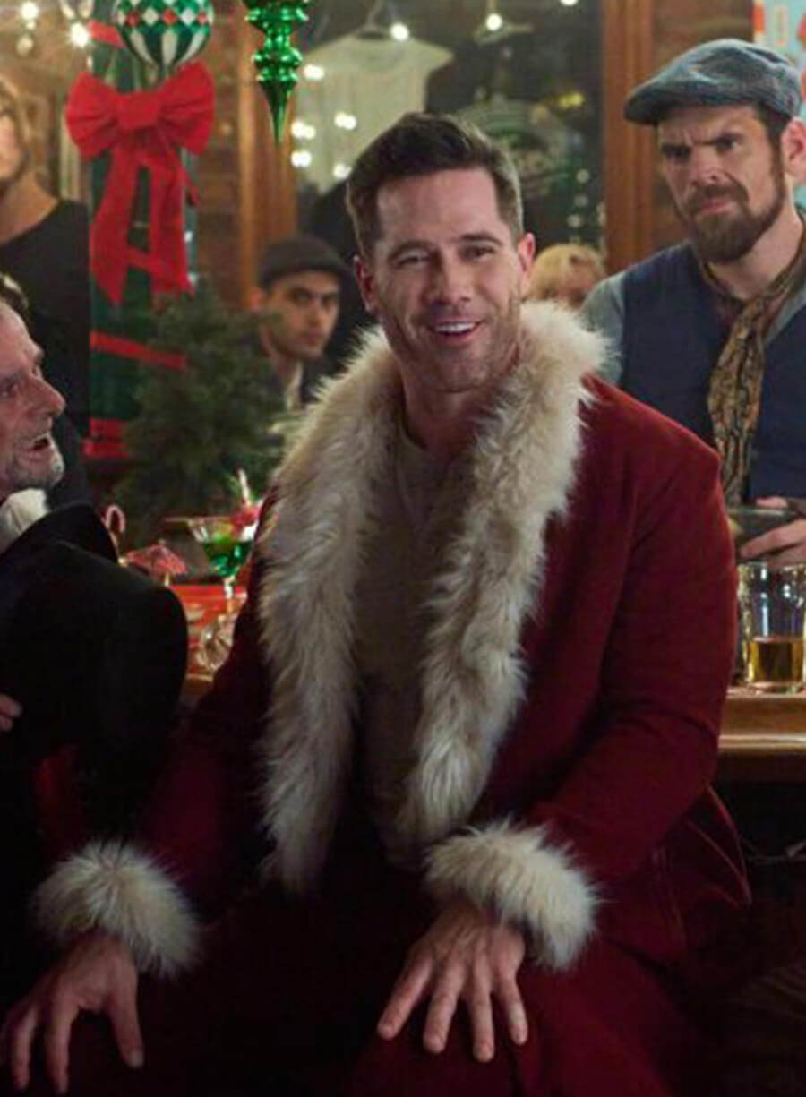 Harpoon Chris Inspired Red Wool Fabric Coat - Catch Me if You Claus Style