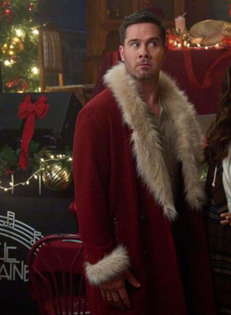 Harpoon Chris Inspired Red Wool Fabric Coat - Catch Me if You Claus Style