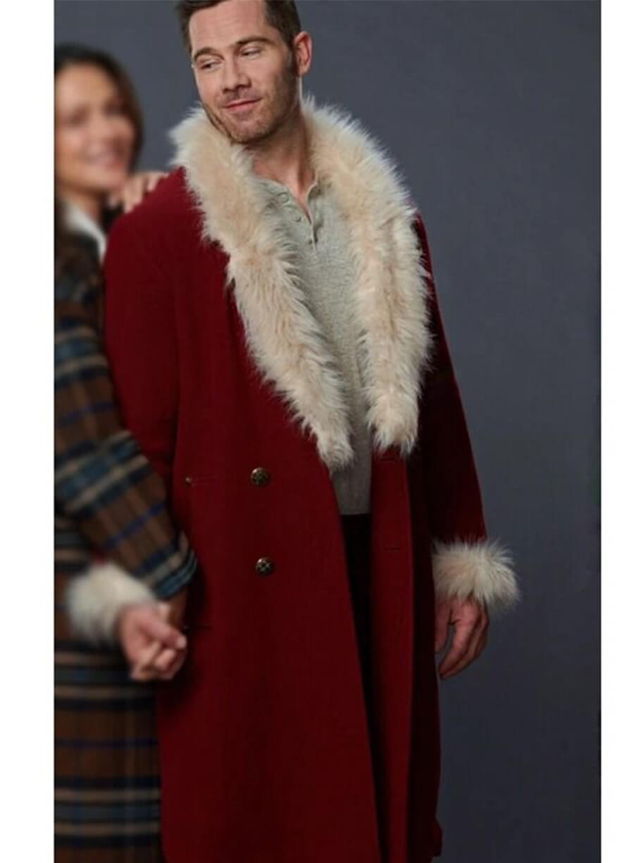 Harpoon Chris Inspired Red Wool Fabric Coat - Catch Me if You Claus Style