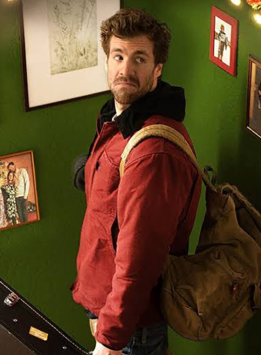 Harpoon Basti Inspired Red Leather Jacket - Over Christmas Style