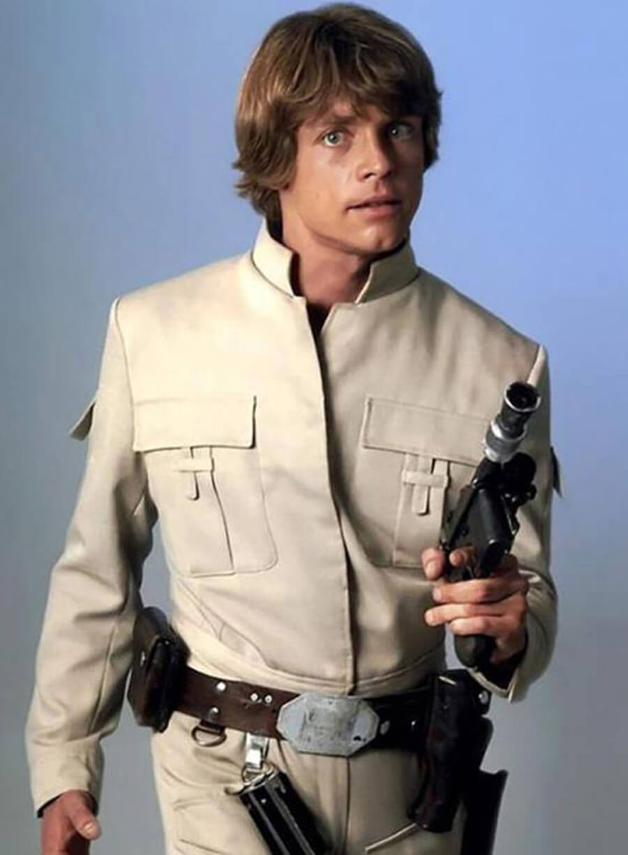 Harpoon Luke Skywalker Inspired Beige Fabric Leather Jacket - Star Wars: The Force Awakens Style