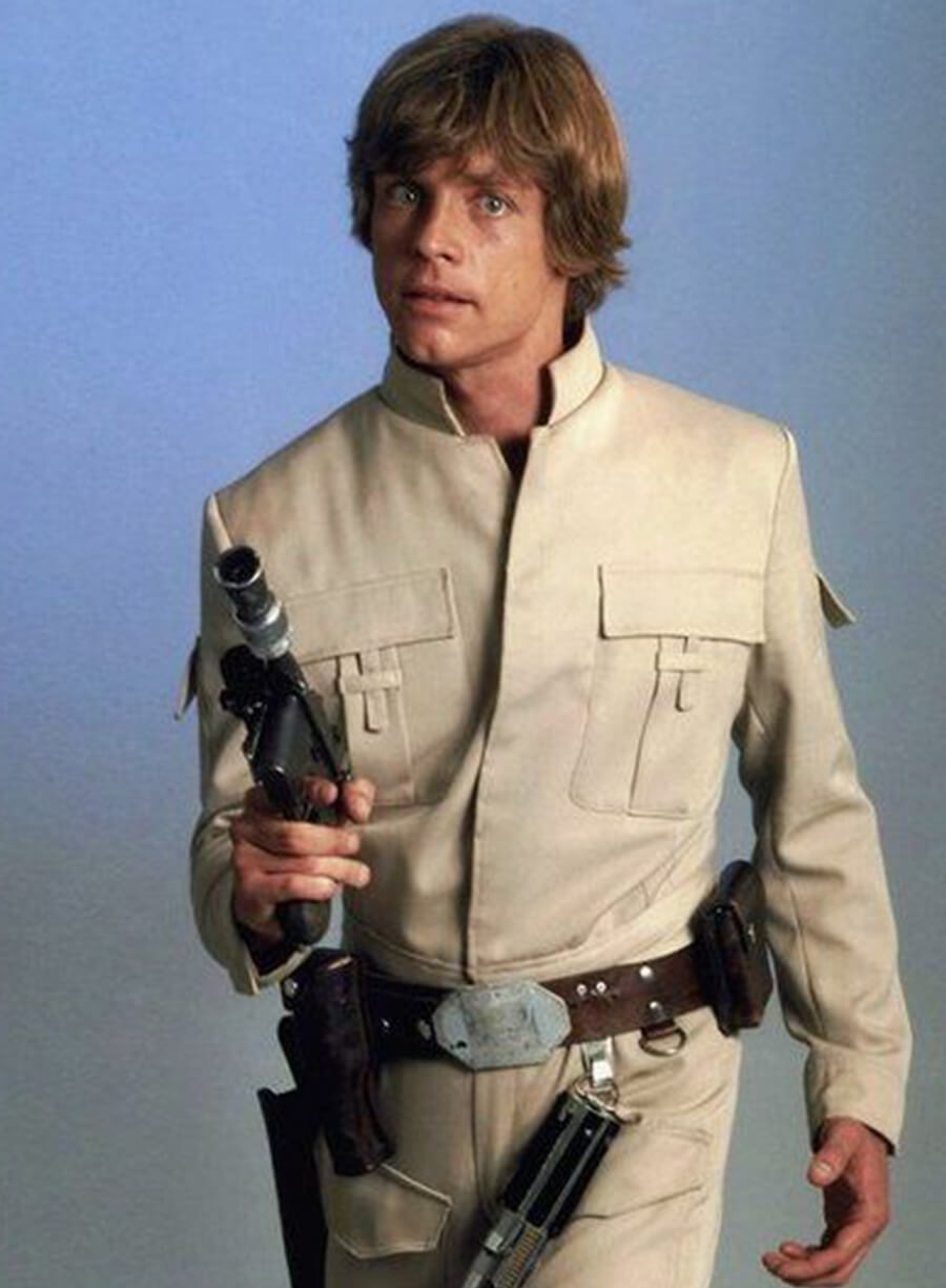 Harpoon Luke Skywalker Inspired Beige Fabric Leather Jacket - Star Wars: The Force Awakens Style