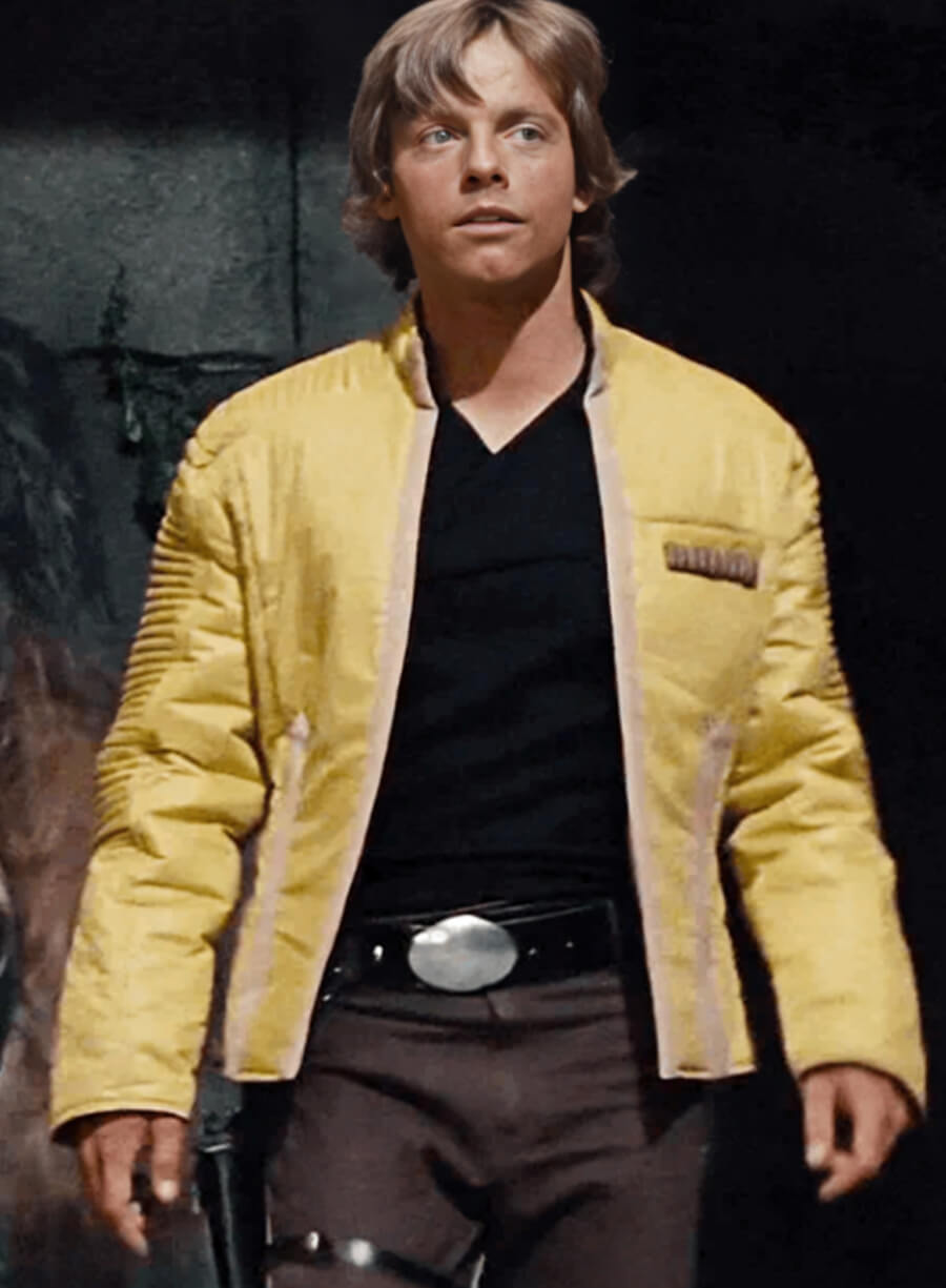 Harpoon Luke Skywalker Inspired Yellow Real Leather Leather Jacket - Star Wars: The Force Awakens Style