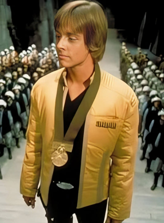Harpoon Luke Skywalker Inspired Yellow Real Leather Leather Jacket - Star Wars: The Force Awakens Style