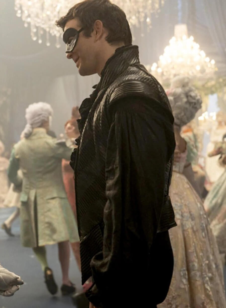 Harpoon Benedict Bridger Inspired Black Leather Jacket - Bridgerton Style
