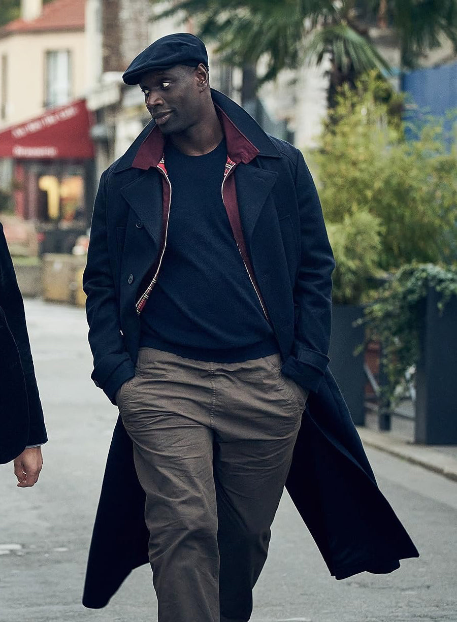 Harpoon Assane Diop Inspired Grey Coat - Lupin Style