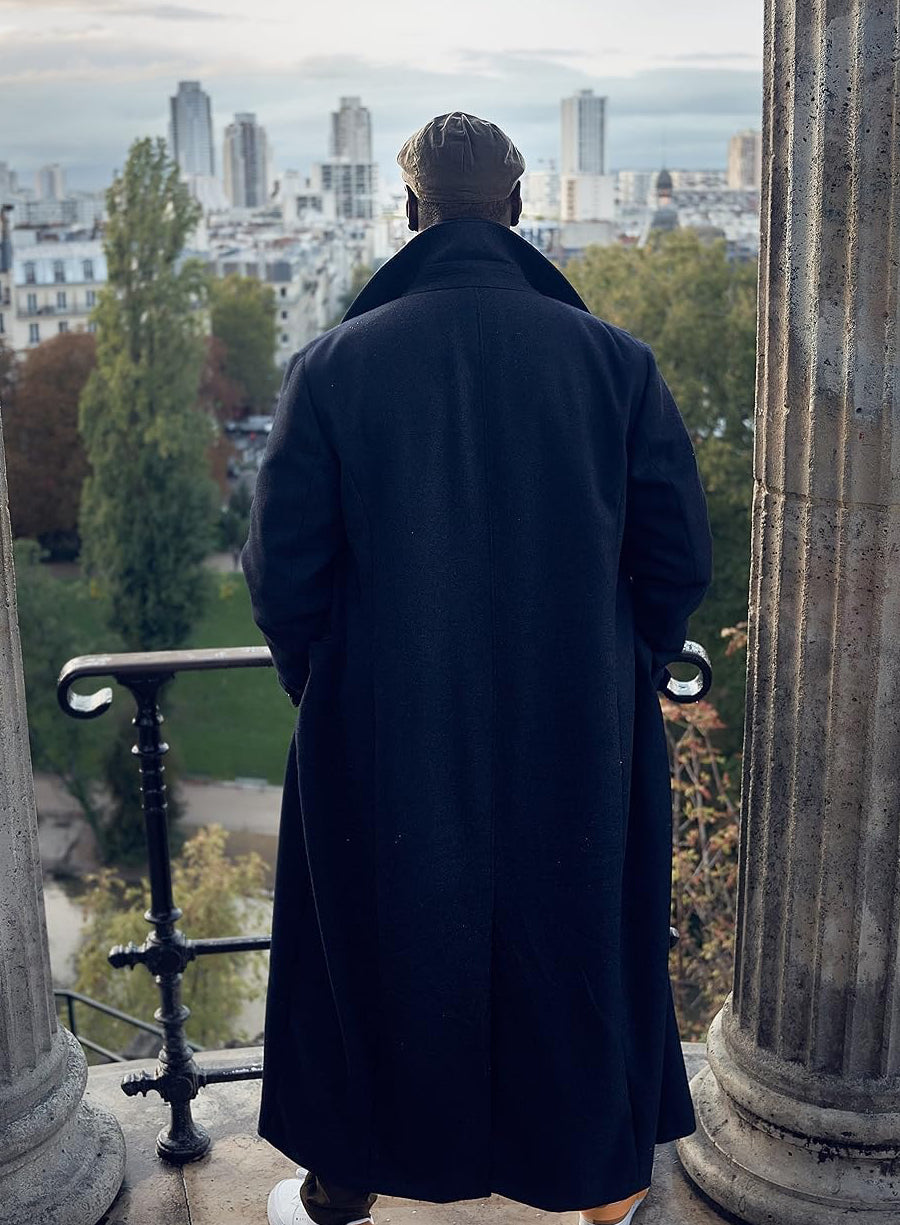Harpoon Assane Diop Inspired Grey Coat - Lupin Style