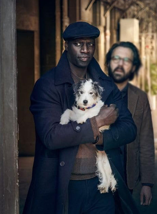 Harpoon Assane Diop Inspired Grey Coat - Lupin Style