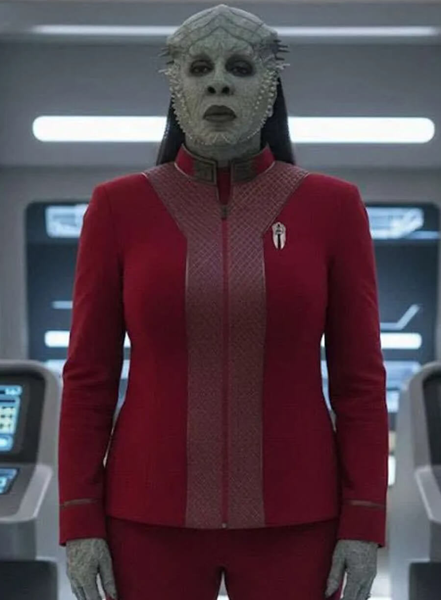 Harpoon The Doctor Inspired Red Leather Jacket - Star Trek: Starfleet Academy Style
