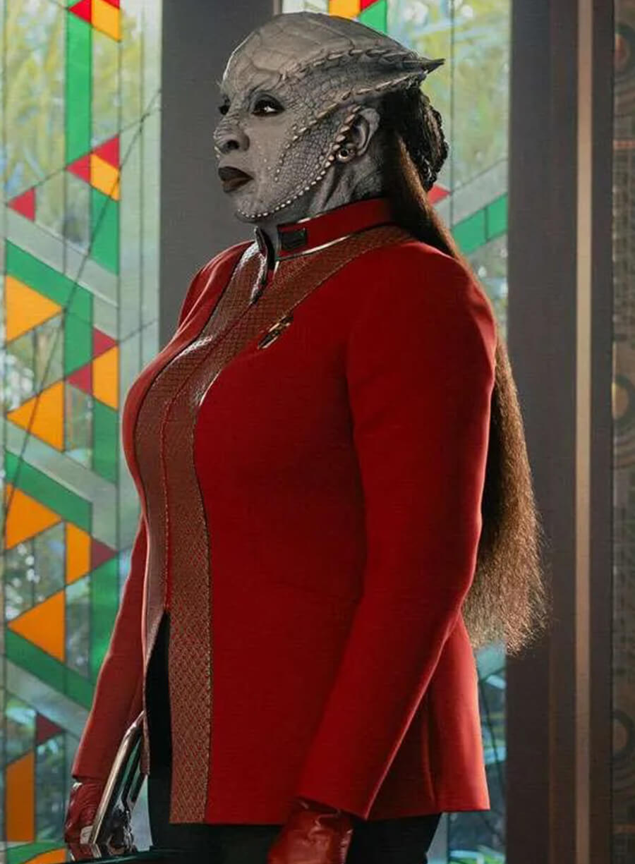 Harpoon The Doctor Inspired Red Leather Jacket - Star Trek: Starfleet Academy Style