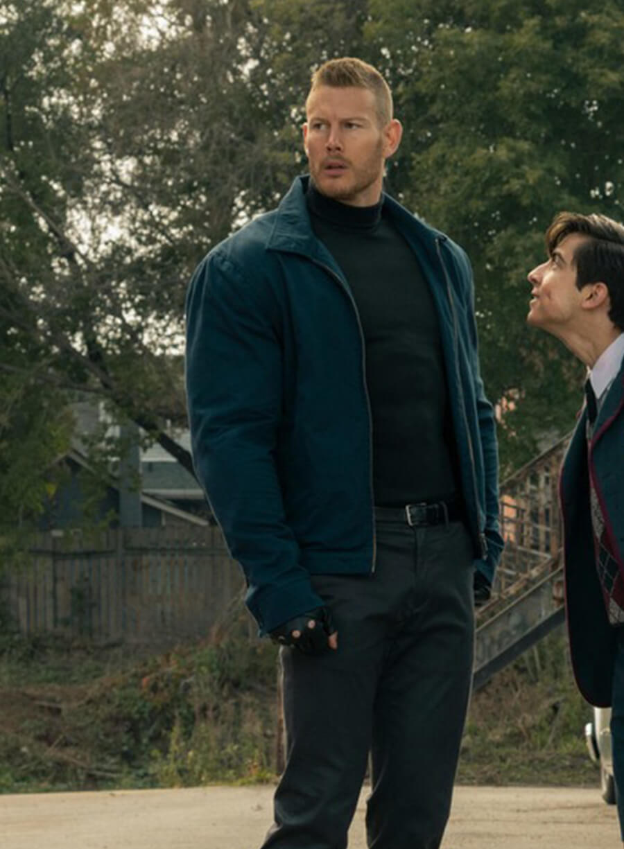 Harpoon Luther Hargreeves Inspired Black Leather Jacket - The Umbrella Academy Style