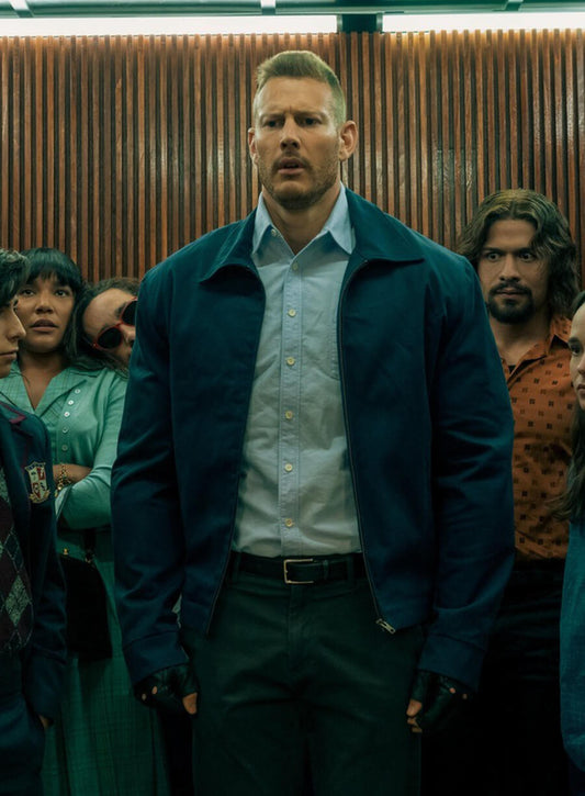 Harpoon Luther Hargreeves Inspired Black Leather Jacket - The Umbrella Academy Style
