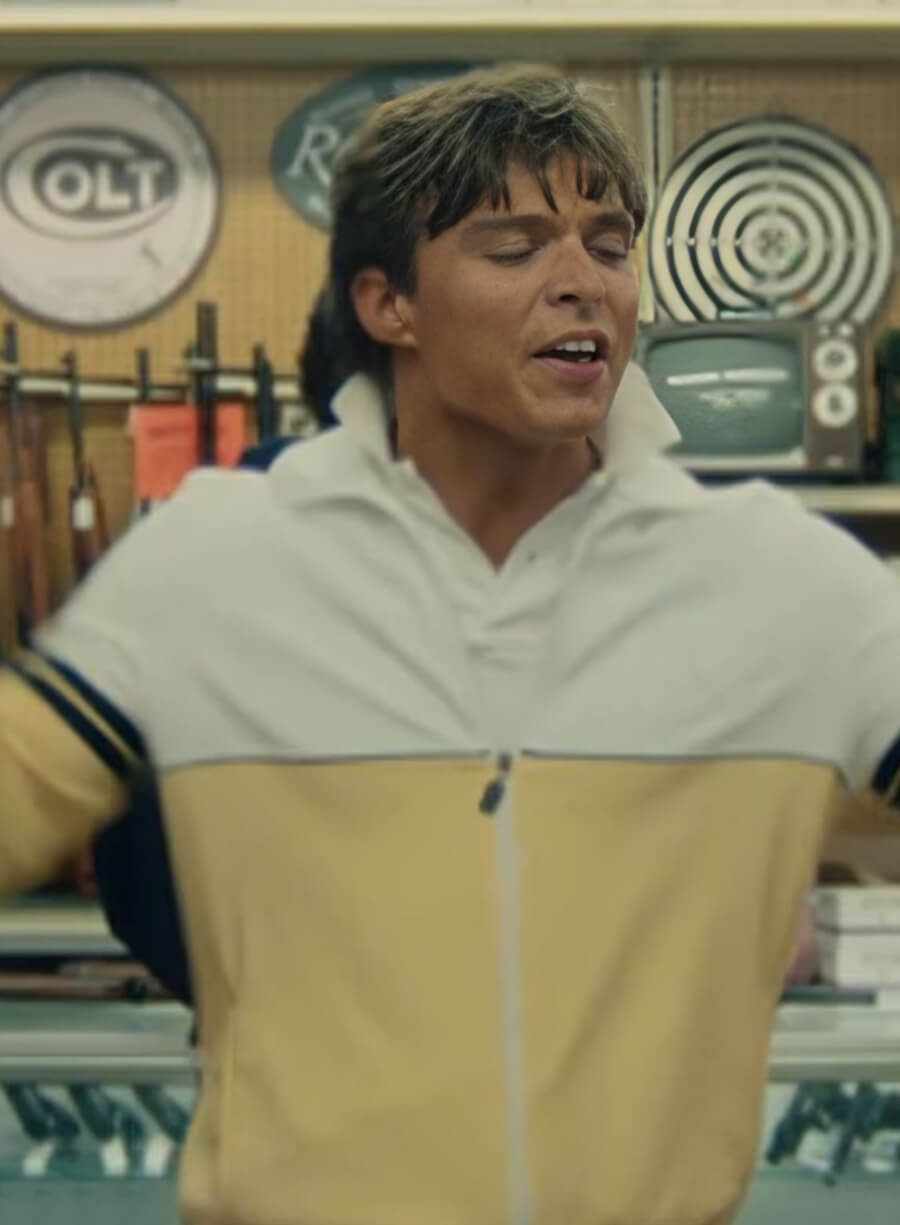 Harpoon Lyle Menendez Inspired White and Yellow Leather Jacket - Monsters S01 Style