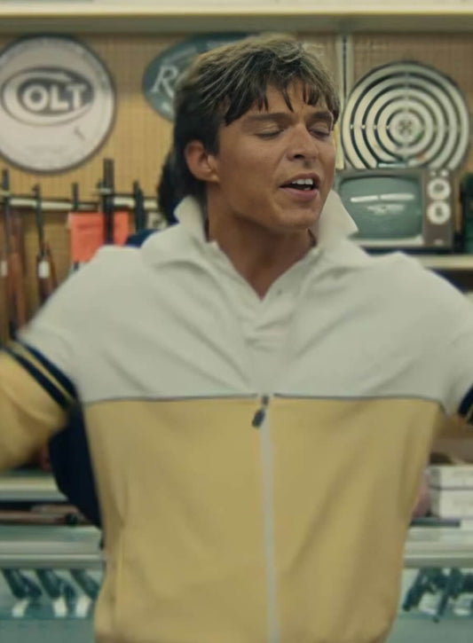 Harpoon Lyle Menendez Inspired White and Yellow Leather Jacket - Monsters S01 Style