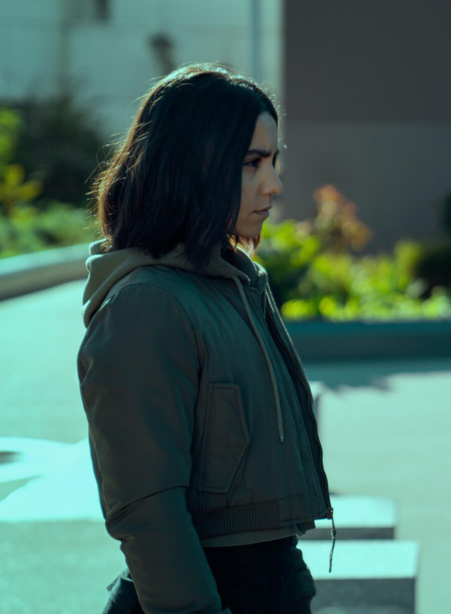 Harpoon Lyna Guerrab Inspired Grey Leather Jacket - Furies 2024 Style