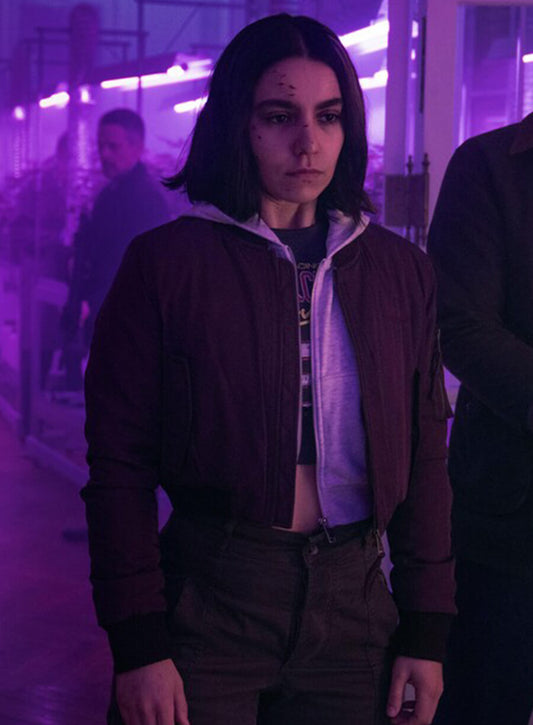 Harpoon Lyna Guerrab Inspired Maroon Leather Jacket - Furies 2024 Style