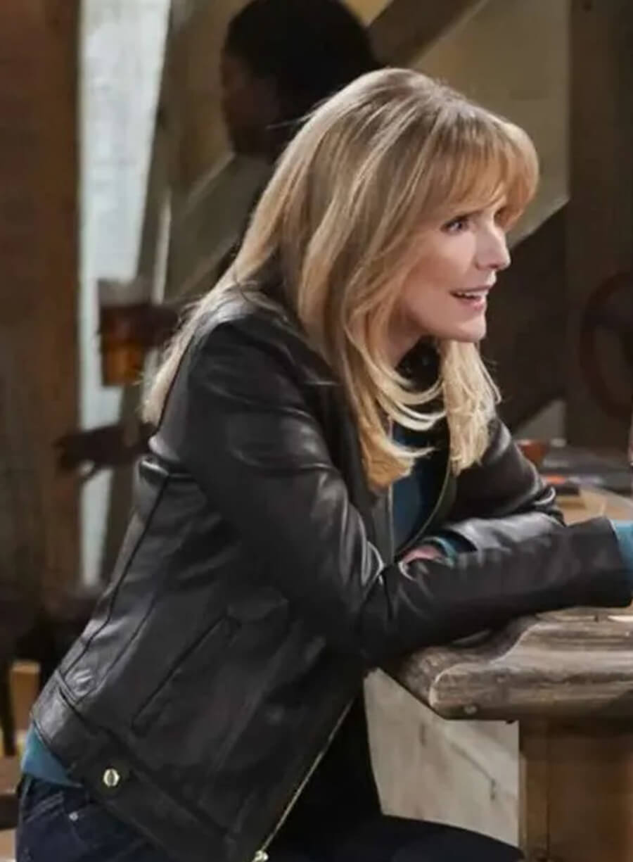 Harpoon Lyndsey Mackelroy Inspired Black Leather Jacket - Two and a Half Men Style