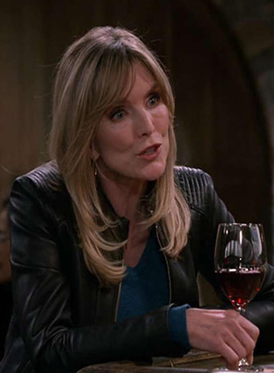 Harpoon Lyndsey Mackelroy Inspired Black Leather Jacket - Two and a Half Men Style