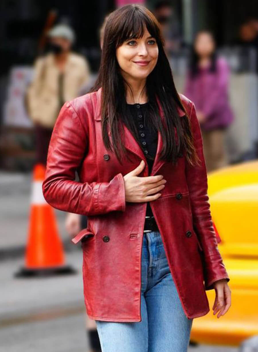 Harpoon Madam Web Inspired Maroon Coat - Madame Web 2024 Style