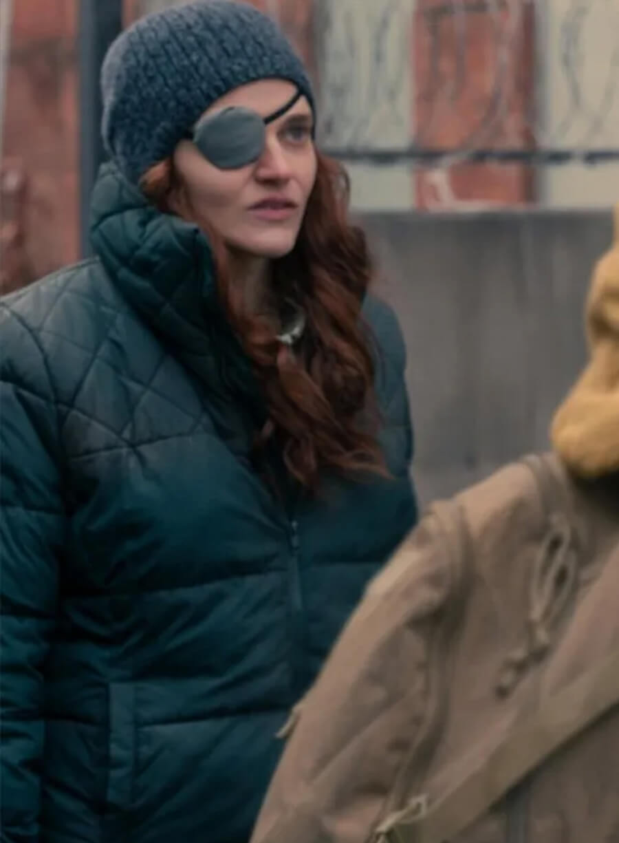Harpoon Janine Lindo Inspired Blue Cotton Polyester Cotton Jacket - The Handmaid's Tale Style
