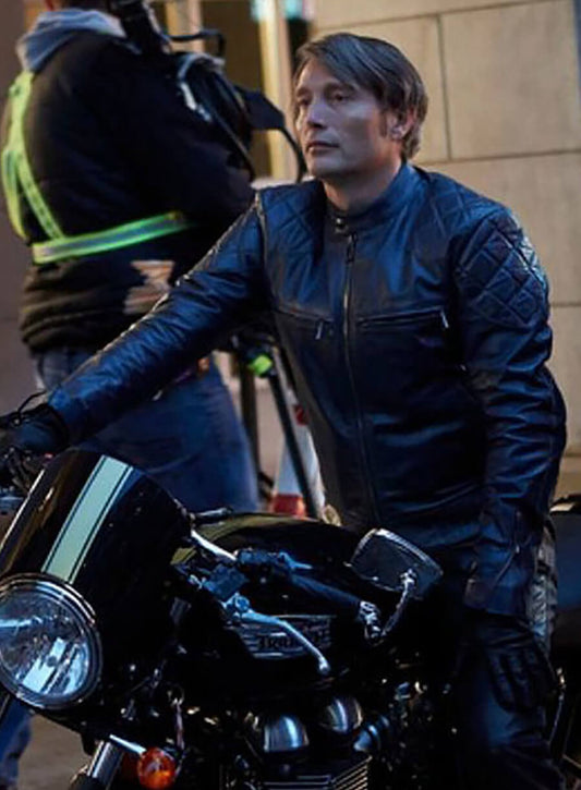 Harpoon Dr. Hannibal Inspired Black Leather Jacket - Hannibal Season 3 Style