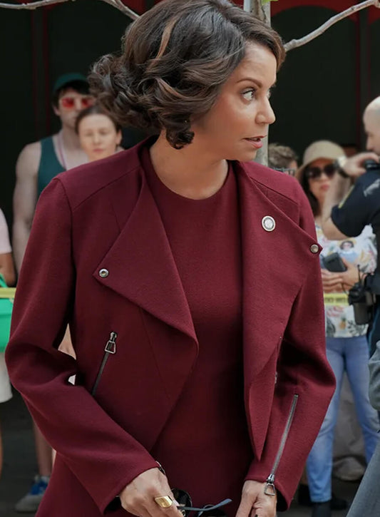 Harpoon Mae Silver Inspired Maroon Wool Jacket - Boston Blue 2025 Style